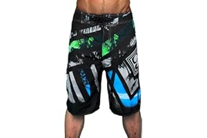 MJGkhiy Costume Uomo Mare Lungo Bermuda Surf Costume da Bagno Asciugatura Rapida Calzoncini da Bagno Pantaloncini da Bagno Costumi da Piscina Pantaloncini Sportivo Spiaggia con Taschino e Coulisse