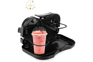 Ruicaifu 1PCS Car Backseat Table, Black Foldable Car Backseat Tray Multifunctional Folding Cup Drink Holder for Phone Food Drink Bottle Meal(25.5cm x 15.5cm)