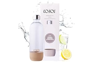 CO2 YOU 2 x Bubbla Carbonating Bottles (1 L – Ivory White) – Reusable Replacement Set for Soda Maker & Sparkling Water Machines – Premium Finish – Confirm Compatible Models Below