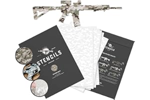 Ante bellum® Kit di stencil mimetici multicam per attrezzature militari, da caccia, airsoft o sportive.