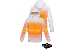 ANTARCTICA GEAR - Giacca riscaldante leggera con power bank 12V/5A, cappotto invernale 6 zone per uomo e donna