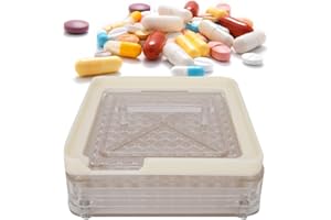 ‎PONGNAS Kapselfüllmaschine mit 100 Löchern, manueller Kapselfüller für Größe 1, leere Kapselplatten Tablettenhersteller-Pressmaschine für die Kapselherstellung(1# Transparent)