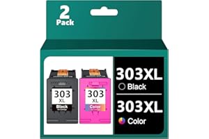 RHOMBA Cartouches 303 XL 303xl 303 pour HP 303 Cartouches HP 303 303 HP Cartouches pour Envy Photo 7830 6232 6230 6220 7130 7134 7800 (1 noir, 1 couleur, 2-Pack)
