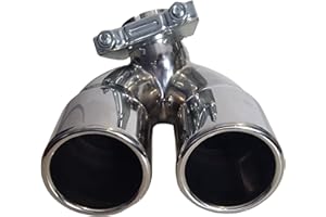 CARTUNER.DE TUNINGEXPERTS CARTUNER Auspuffblende Fortwo Typ 451 BJ 03/2007 bis 08/2010 45kw & 52kw Edelstahl Doppelendrohr Endrohrblende Auspuff Blende Endrohr Sportauspuff 2x60mm