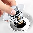 Megory Sink Plug Replacement, Pop up basin plugs,Universal sink stopper, Stainless Steel Drain for Kitchen and Bathroom,Bath,Basin(A)