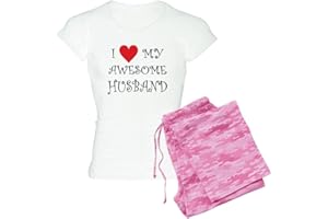 CafePress I Love My Awesome Husband Pajamas Women's PJs