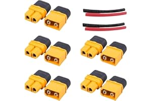 LINSYRC 5 Pairs Amass XT-60 XT60H Bullet Plug Male Female Connector Adapter with Sheath Housing for RC Lipo Battery