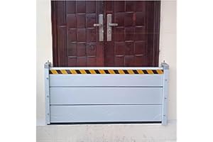 LZMZMQ Joint porte garage barrière anti inondation 1m 2m 3m 4m Largeur Barrières Anti-inondation Pour Portes, Appartement/ Garage/ Porche Entrée Aluminium Bouclier Anti-inondation Réutilisable, Amovible Barr