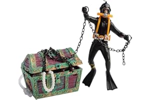 Bestgle Tesoro Subacqueo Cacciatore di Tesori Ornamento per Acquario Tesoro Subacqueo Cacciatore Decorazione Galleggiante per Acquario