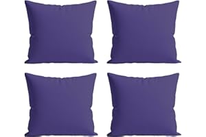 Home Sweet Home UK Outdoor Cushions Waterproof Filled 4 Pack 45x45cm With Invisible Zippered Outdoor Garden Cushions Waterproof 18"x18" With Cushion Covers For Living Room Garden Sofa Bedroom