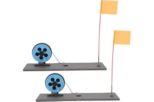 ‎KEENSO Keenso 2 Stück Eisangeln Flaggenmarkierungsstange Automatische Schwimmende Stabile Tragbare Eisangelrute Tip Up für den Winter Fischereibedarf