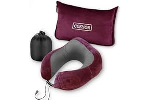 COZYOR Reiseset 2-teilig: Nackenkissen + Reisekissen & Reisedecke 2 in 1 mit Hülle - ultraleicht & kompakt mit Rucksack-Clip und Kofferbefestigung, warme Flugzeugdecke 170x100 cm, für Damen, Herren & Kinder