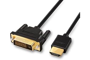 ANNNWZZD DVI vers HDMI, HDMI DVI Bidirectionnel Cable pour TV, PC, Monitor, Projecteur 1M