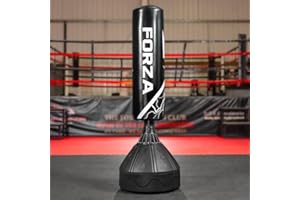 METIS Forza Sac de Frappe Autoportant de 183 cm | Cuir Microfibre Durable et Résistant | Cibles de Frappe Numérotées pour la Boxe, Le Kick-Boxing et Le MMA
