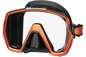 Tusa Freedom HD - Masque de Plongée, Grand, Noir/Orange