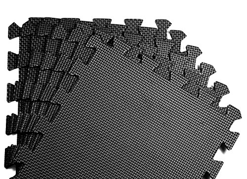 Extrastarke BPA Freie & Formamid 30 – Profi Schutzmatten aus EVA Schaumstoff – Puzzle Unterlegematte für sicheren Bodenschutz für Sportgeräte, Gymnastikräume, Keller – Büros – Matten für Schutz vor Kratzern, Stößen, Dellen, Kälte, Lärm, Flüssigkeit, Wasserabweisend, Schallschutz 1 Matte je 32 cm x 32 cm x 1 cm Stärke. - 2