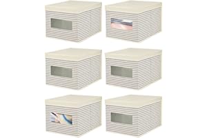 mDesign Elegancki organizer do szuflady – Materia?owe koszyki do przechowywania – Wielofunkcyjne pude?ka do przechowywania – 6-pack – naturalny/kobaltowy