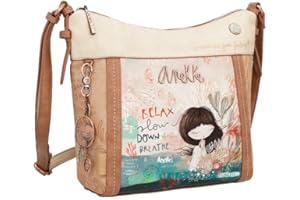 Anekke - Bolso de Mujer - Hobo Grande - Bolso de Mano de Polipiel con Asa Bandolera Regulable y Cierre de Cremallera - Colección Mediterranean - Accesorios y Complementos de Mujer - 31x27x13 cm