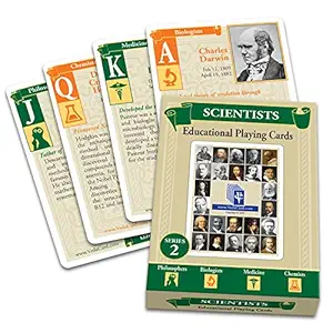 VedaCard Scientists Series 2 Educational Playing Cards - Deck for Home, School or Game Night - Have Fun Learning History