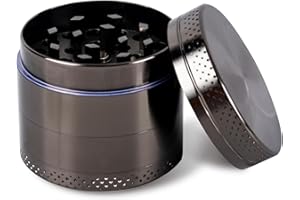 AYNKH Herb Grinder, 4 Layers Portable Zinc Alloy Grinders with Pollen Catcher Scraper, Magnetic Top and Sifter for Dry Herb and Spices