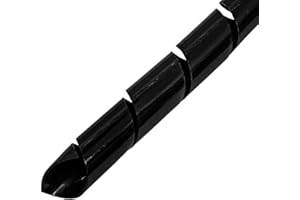 Lumonic conducto en Espiral Negro 5m I Banda en Espiral de 12mm para Cables de 9-65mm de diámetro I Conducto Flexible de protección de Cables para Uso Privado e Industrial