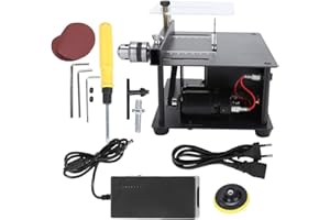 FOCKETY Sega da tavolo elettrica, sega da tavolo per hobby portatile ampiamente utilizzata, per la lavorazione del legno fai-da-te