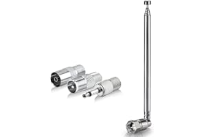 Bingfu FM Radio Antenna Telescopic FM Aerial Replacement 50cm 6-Sections for Denon Pioneer Marantz Bose Wave Music System Bluetooth Stereo Indoor Receiver Audio Radio AV Receiver