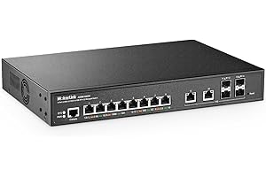 MokerLink 8-portowy przełącznik zarządzany 2,5 Gigabit, 2 porty Ethernet 10G, porty 4x10G SFP+, zarządzany Web/CLI L3, stacjonarny | przełącznik sieciowy do montażu w szafie