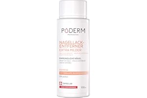 ‎PODERM PODERM - NAGELLACKENTFERNER ACETONFREI EXTRA SANFTER MIT TEEBAUM - Schnelle & einfache Nagellackentfernung - Stärkend & nährend für die Nägel - Ideal für empfindliche Nägel - 100 ml - Swiss Lab