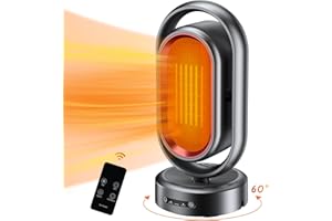 KASAKILY Calefactor Electrico con Control Remoto, 2000W Calefactor Cerámico Baño Bajo Consumo, Calefacción Silenciosa con Oscilación Protección Contra el Vuelco y Sobrecalentamiento para Hogar Oficina