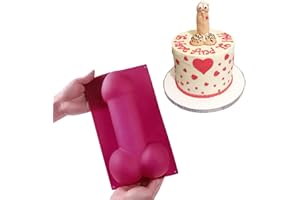RAOPUZI Grand Pénis Cube de glace en silicone gâteau au chocolat Fondant Plateau Savon cuisson Moule 27.5x16.5x7.5cm (Rose)