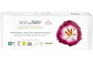 ‎NATY Eco by Naty Podpaski poporodowe dla kobiet - Podpaski poporodowe dla kobiet w ciąży i po porodzie, chłonne, chroniące przed przeciekaniem (10 sztuk)