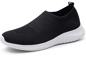 TIOSEBON Mens Slip on Fashion Trainers Lightweight Casual Sneakers Comfortable Road Running Shoes
