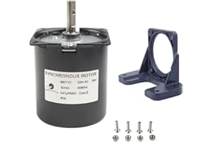 CHANCS Moteur à engrenages synchrones à aimant permanent 220V 68KTYZ 5RPM CW/CCW Couple 70Kgf.cm Base fixe du support de la console