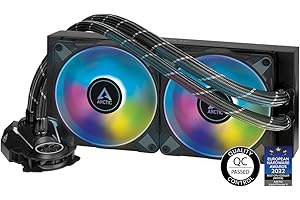 ARCTIC Liquid Freezer II 240 A-RGB - Watercooling, Refroidisseur à eau pour processeur AIO Multi-compatible avec A-RGB, Pompe Efficace contrôlée par PWM, 200-1800 rpm, Compatible avec LGA1700