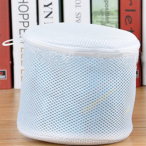 Lalang Wäschesack, Wäschenetz Wäschebeutel mit Reißverschluss Ideal für BH Waschbeutel, Unterwäsche, Socken, Strumpfhosen, Babysachen (Weiß) - 3
