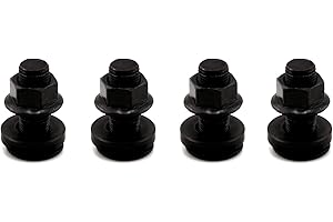 VanEssential L-Track Single Stud Bolt M10 x 1.0 Thread (Metric) 25mm / 1 inch Venture Track Accessory Black - 4 pcs