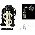 Newzenx® Glass Oil Burner Honey Pipe Transparent Male Connector (12mm/3 Inch) Included Velvet Pouch & Accessories