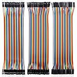 Smraza Jumper Wire 120pcs Multicolored 40pin Male to Female, 40pin Male to Male, 40pin Female to Female Breadboard Jumper Wires Ribbon Cables Kit for breadboard connections S02