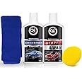 Q4 EVER Scratch Remover Kit | Q4 Ever Scratch Remover 100 Gm + Q4 Ever Glaze & Wax 100 Gm + Applicator + Microfiber Cloth (Pack Of-4), Black