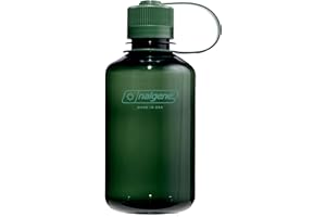 Nalgene Sustain Tritan BPA-Free Water Bottle Made with Material Derived from 50% Plastic Waste, 16 OZ, Narrow Mouth, Jade