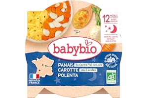 Babybio Assiette Douceur de Panais, Carotte des landes, polenta 12+ Mois 230 g