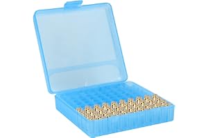 Prothens ammunitionslåda plast stapelbar förvaring ammunitionslåda, blå (100 skott) – 11,7 x 11,7 x 3,5 cm