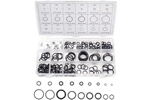 LUCYSTUDIO Tap O-Ring Kit 225pcs 3-22mm Nitrile Rubber Metric O Ring for Plumbing Washer Seal Auto Machine Repair