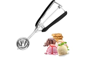 Eislöffel Portionierer Edelstahl, Glaxcidy Muffin Scoops Cupcake Scoop Eisportionierer Edelstahl mit Auslöser für Keks, Eis, Cupcake, Muffin, Fleischball