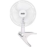 ANSIO Tischventilator- Mini Ventilator mit Clip- 6-Zoll-Klemmventilator für Zuhause & Büro (2 Geschwindigkeitseinstellungen) 