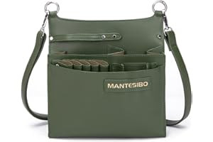 ‎MANTESIBO Mantesibo Friseurtasche Werkzeugtasche Friseur Zubehör Tasche Umhängetasche Friseur Tasche Hüfttasche Barber Bag für Friseur Schere Bürste Kamm und andere Friseurwerkzeug Grün