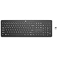 HP 230 Wireless Keyboard, quiet and comfortable keystrokes, Number Pad, QWERTY UK Layout, compatible with Windows PC, Chromebook, Laptop, Mac, Up to 16 Months Battery, USB dongle included