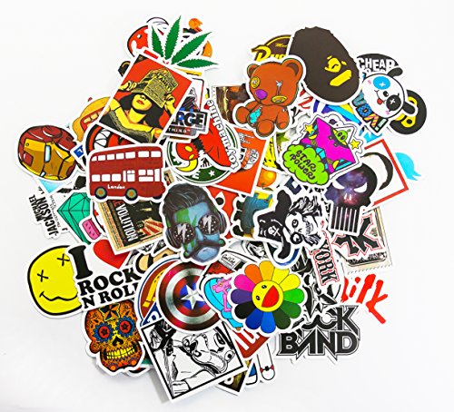 Oblique-Unique® Aufkleber 100 Stück Sticker Graffiti Style Reisen Skateboard Snowboard Vinylaufkleber Graffiti Laptop Gepäck Auto Fahrrad - 3