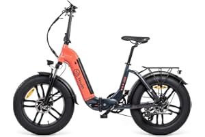 YOUIN NO BULLSHIT TECHNOLOGY Youin Luxor, Ebike Fat 20", Suspensión Frontal, Cambio Shimano 7 Velocidades, Autonomía 45km.